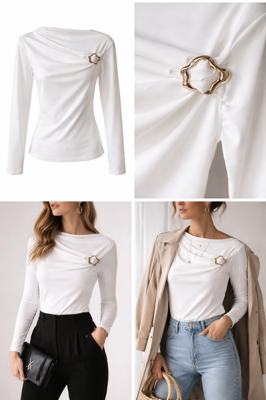 TOP FANTASIA - DETALLE DORADO