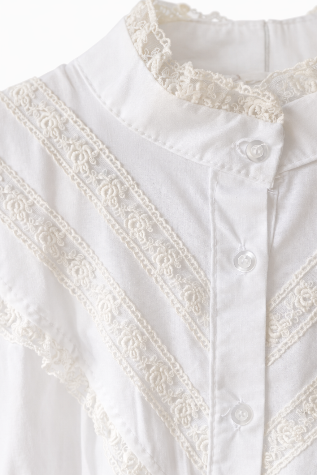 CAMISA SWEET- BLANCA CON ENCAJE